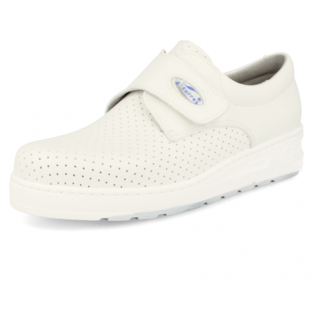 ZAPATO SANITARIO UNISEX, MEDIC VELCRO PICADO BLANCO D'Torres