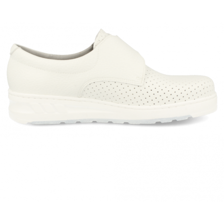 ZAPATO SANITARIO UNISEX, MEDIC VELCRO PICADO BLANCO D'Torres