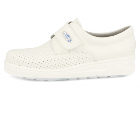 ZAPATO SANITARIO UNISEX, MEDIC VELCRO PICADO BLANCO D'Torres