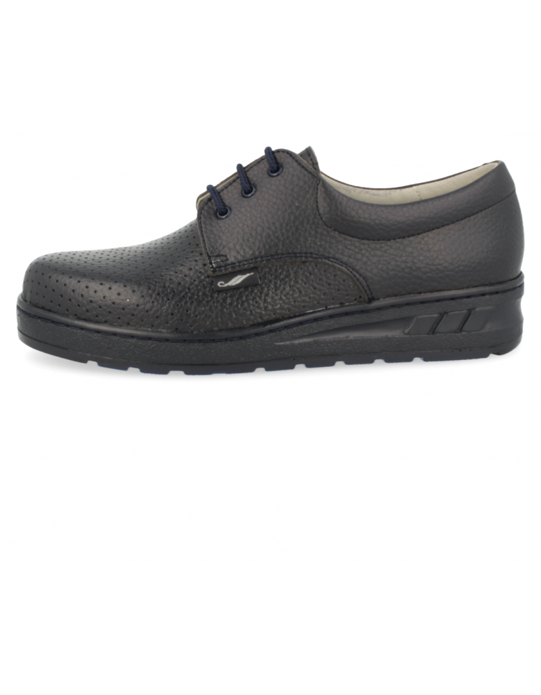 ZAPATO DE TRABAJO UNISEX, MEDIC CORDONES PICADO AZUL D’Torres