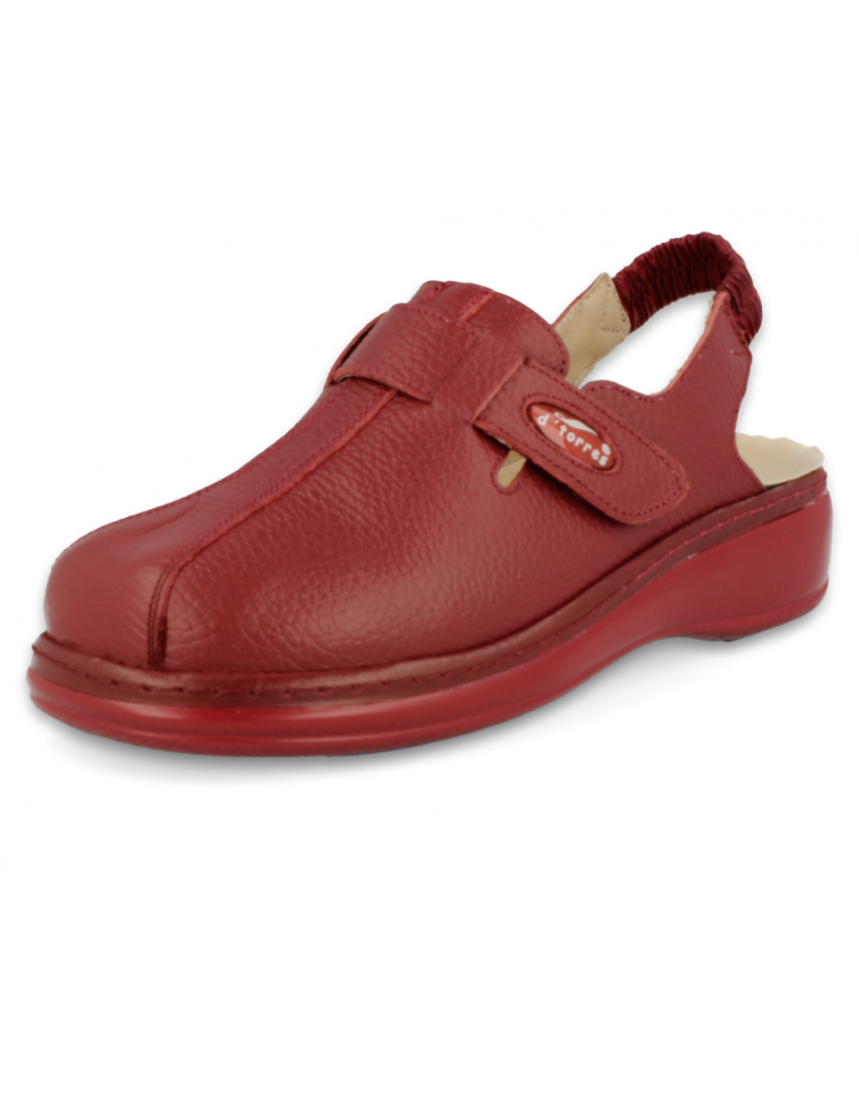 ZUECOS CÓMODOS SANITARIOS CON TIRA, MASTER PLUS ROJO