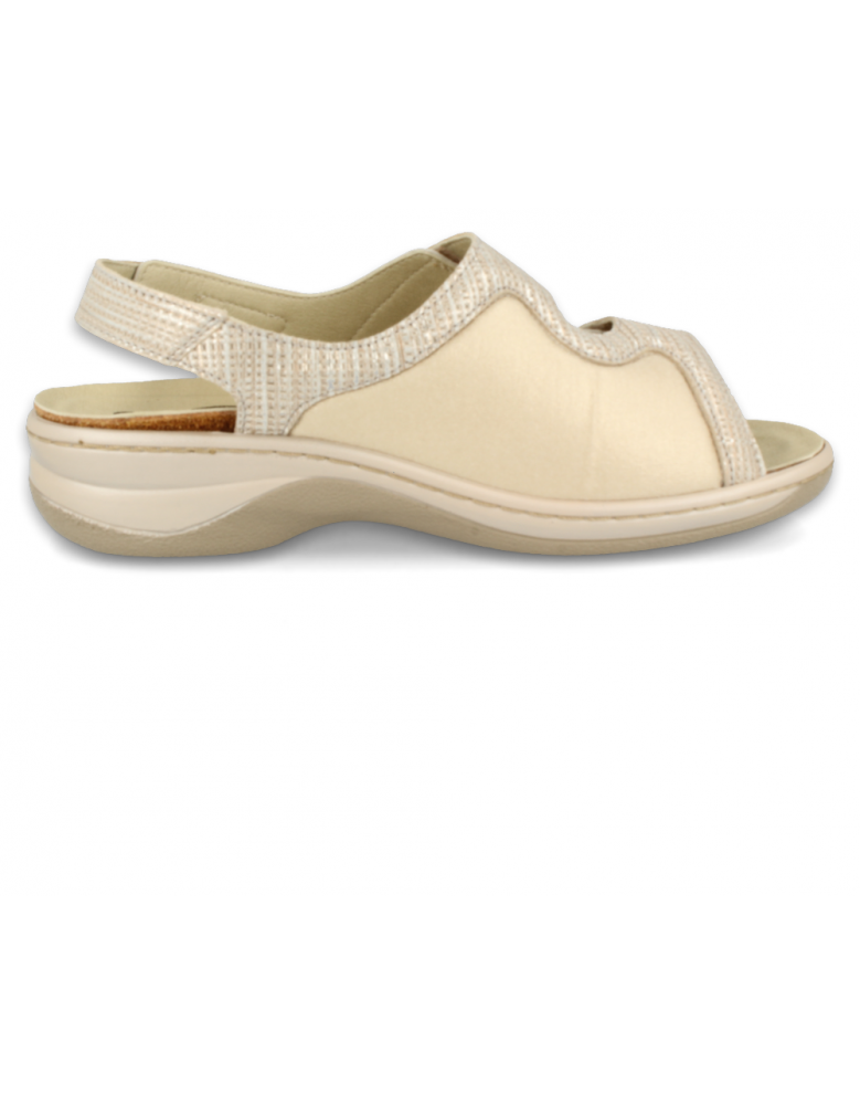 SANDALIAS CÓMODAS SEÑORA, JULIA 06 PLATA