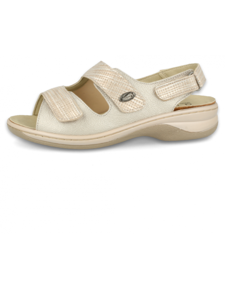 SANDALIAS CÓMODAS SEÑORA, JULIA 06 PLATA