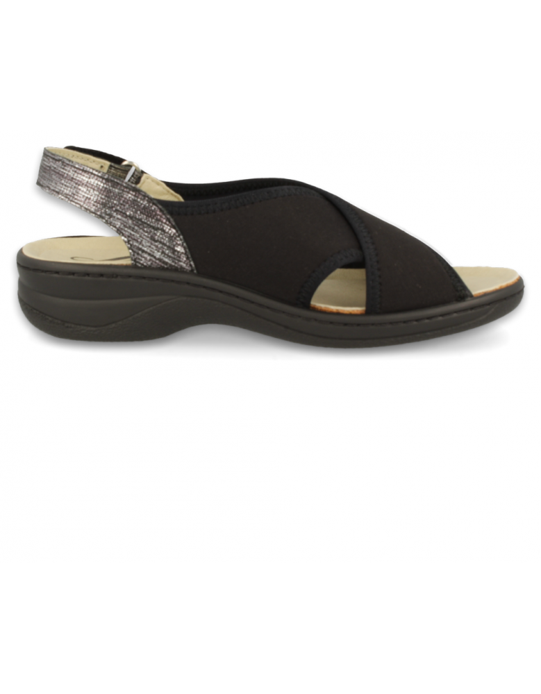 SENSITIVE FEET WOMEN SANDALS, FLORA 01 BLACK