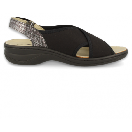 SENSITIVE FEET WOMEN SANDALS, FLORA 01 BLACK