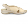 SANDALIAS CÓMODAS SEÑORA, FLORA 09 BEIGE