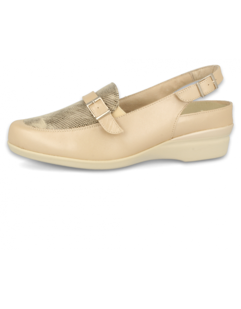 SANDALIAS SEÑORA PIES DELICADOS, LAURA 09 BEIGE