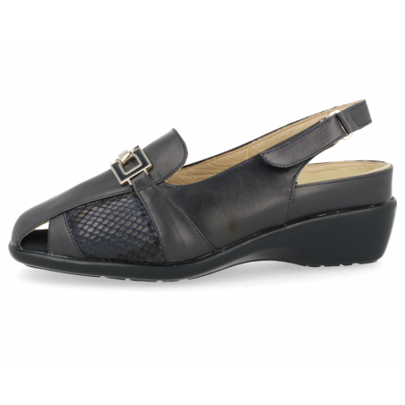 SANDALIAS PARA PIES ANCHOS Y DELICADOS , DONA 04 AZUL