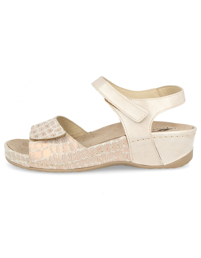 SANDALIAS CÓMODAS SEÑORA, CRUZ 72 ROSA