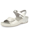 SANDALIAS CÓMODAS SEÑORA, CRUZ 06 PLATA