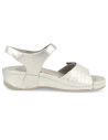 SANDALIAS CÓMODAS SEÑORA, CRUZ 06 PLATA
