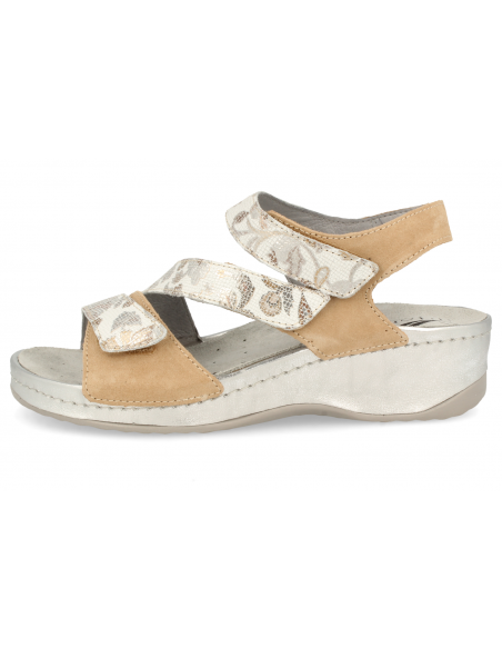 SANDALIAS CÓMODAS SEÑORA, BENISA 06 PLATA