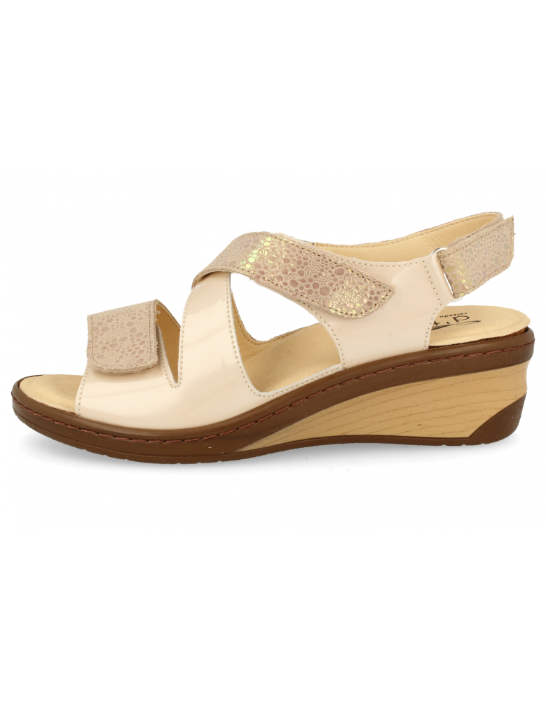 SANDALIAS CÓMODAS MUJER, SUECA 09 BEIGE