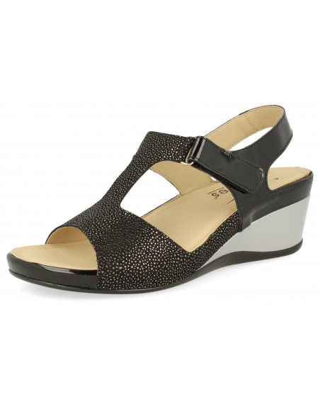 SANDALIAS CÓMODAS SEÑORA, RIMINI 01 NEGRO