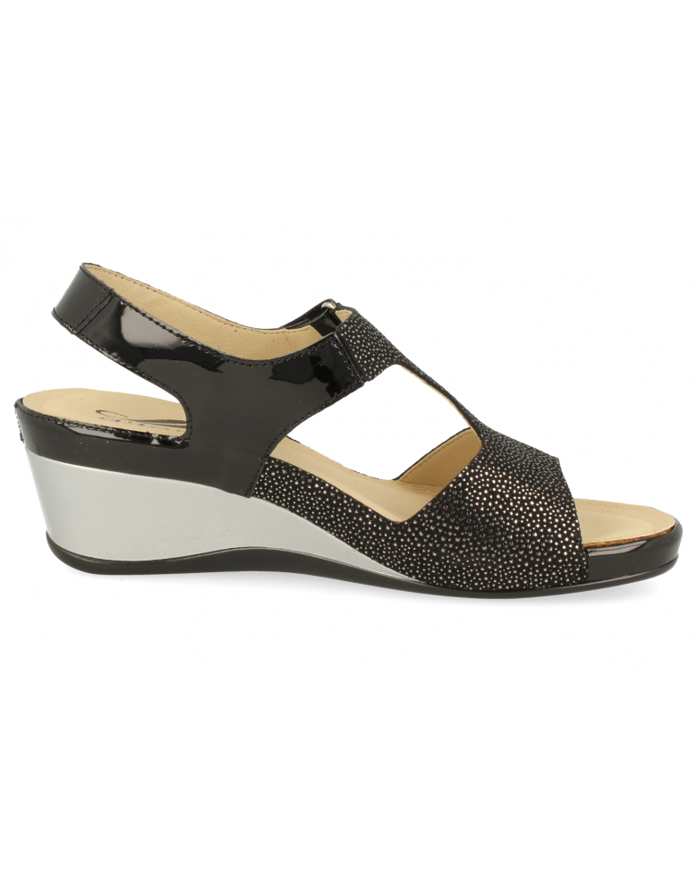 SANDALIAS CÓMODAS SEÑORA, RIMINI 01 NEGRO