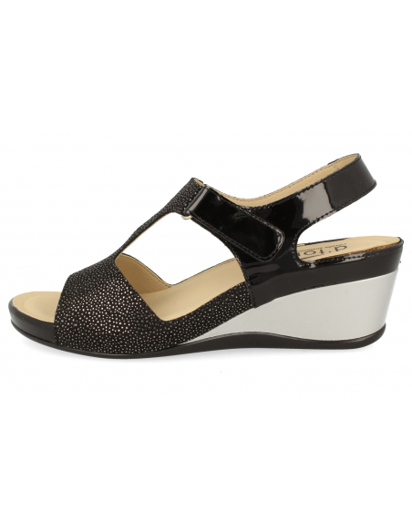 SANDALIAS CÓMODAS SEÑORA, RIMINI 01 NEGRO