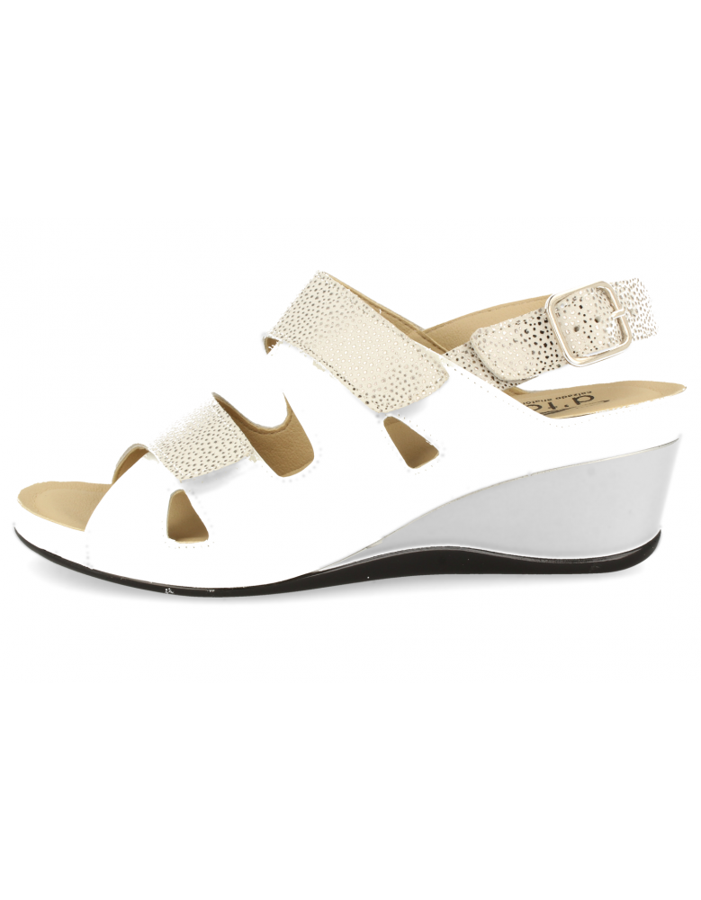 SANDALIAS CÓMODAS SEÑORA, NIZA 03 BLANCO