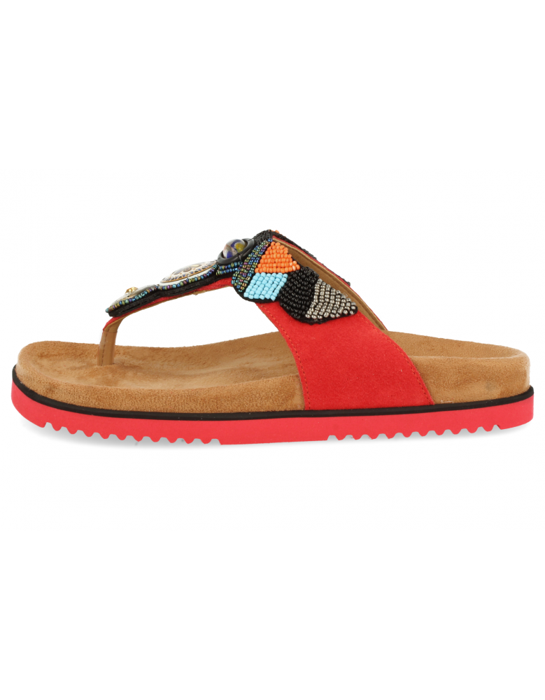 SANDALIAS CÓMODAS SEÑORA, LAIA 10 ROJO