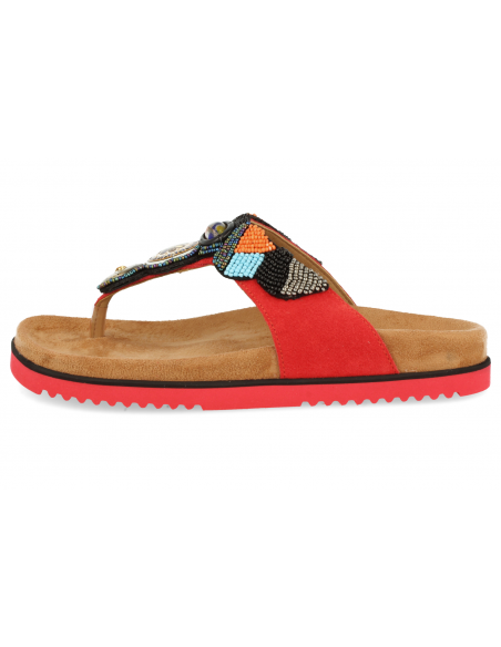 SANDALIAS CÓMODAS SEÑORA, LAIA 10 ROJO