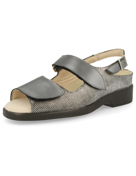 SANDALIAS CÓMODAS MUJER, ANIA 85 ACERO