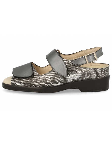 SANDALIAS CÓMODAS MUJER, ANIA 85 ACERO