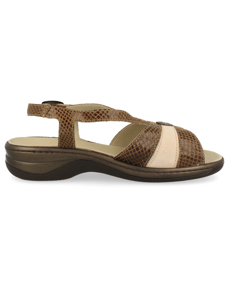 SANDALIAS CÓMODAS SEÑORA, REBECA BEIGE