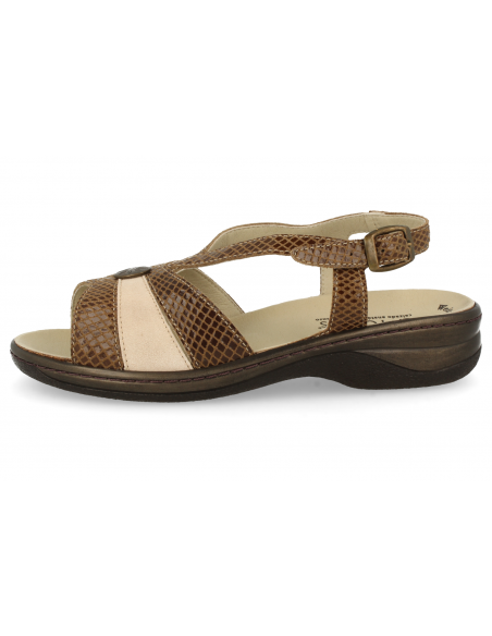 SANDALIAS CÓMODAS SEÑORA, REBECA BEIGE