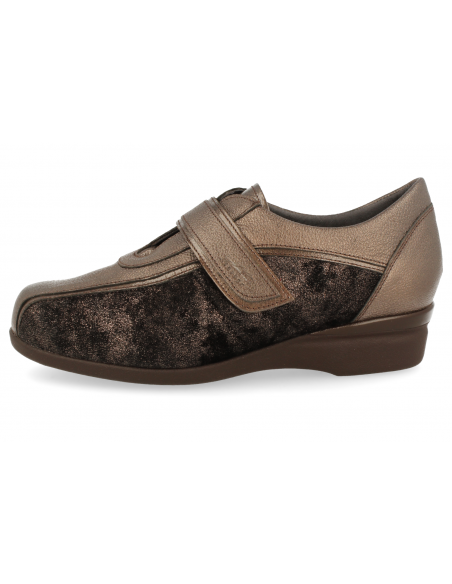 ZAPATO SEÑORA PIES DELICADOS, CASANDRA 19 BRONCE