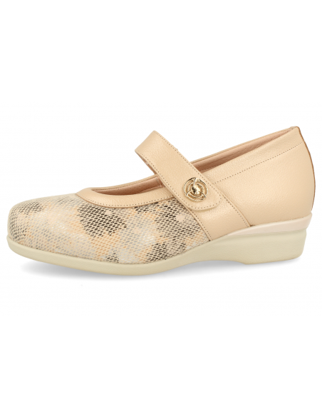 ZAPATO CÓMODO SEÑORA, PIES DELICADOS, AMELIE 2019 09 BEIGE