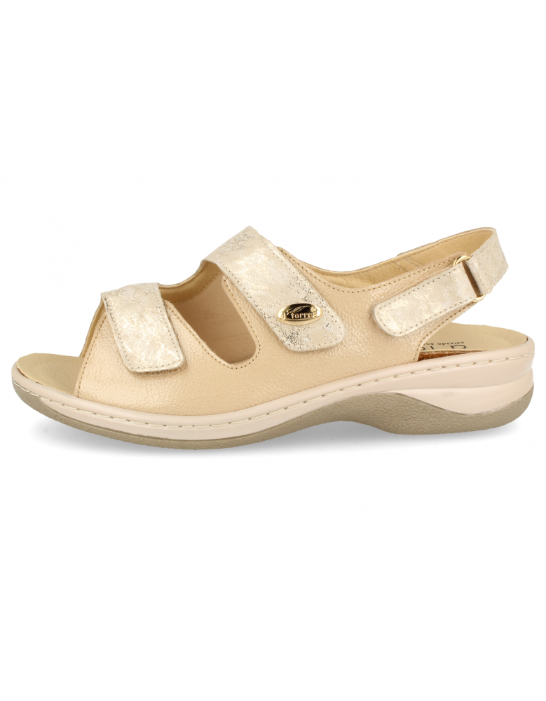 SANDALIA PARA PIES DELICADOS Y ANCHOS, JULIA 2019 BEIGE