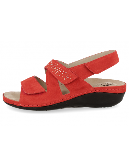 SANDALIAS CÓMODAS SEÑORA, ALICE 10 ROJO