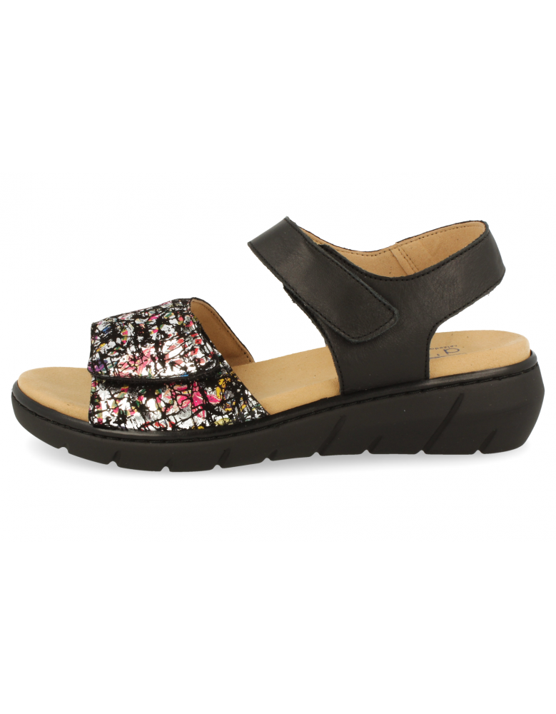 SANDALIAS CÓMODAS SEÑORA, SALINAS Negro