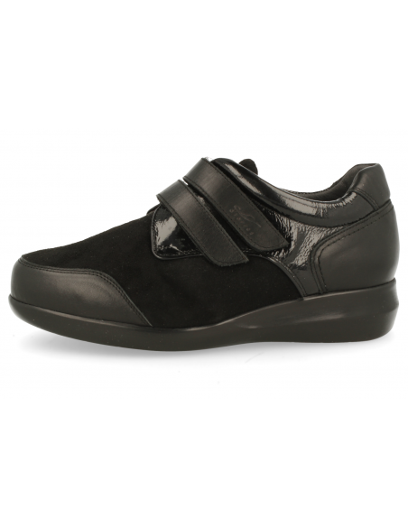 ZAPATO SEÑORA PIES DIABETICOS, GINA 01 NEGRO