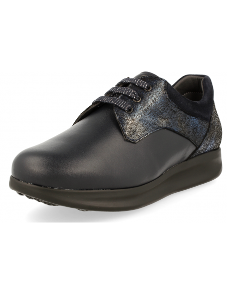 COMFORTABLE LEATHER WOMEN SHOES, DALIA 04 BLUE