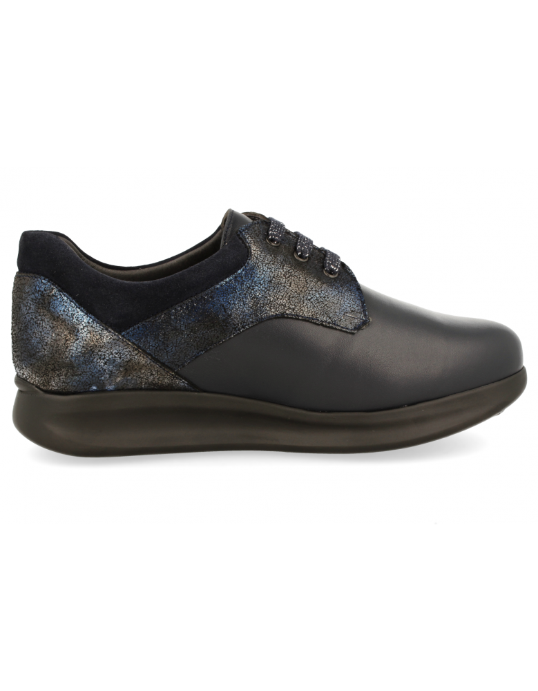 COMFORTABLE LEATHER WOMEN SHOES, DALIA 04 BLUE