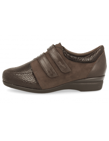 ZAPATOS CÓMODOS Y ANCHOS PARA PIES DELICADOS,NATALIA 2020 MARRÓN