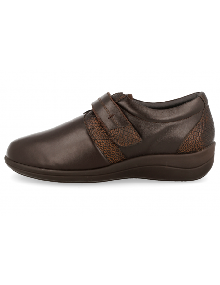 ZAPATOS ANCHOS SEÑORA PARA PIES DELICADOS, LARA 02 MARRÓN