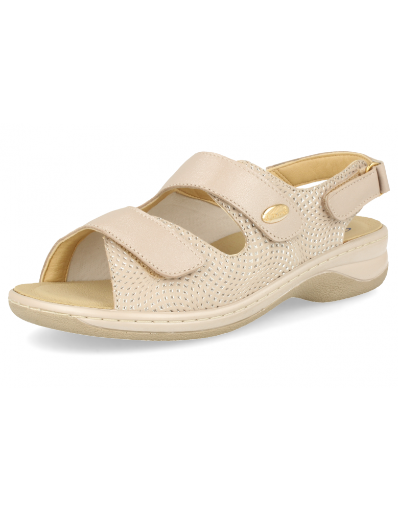 Sandalias recomendada para pies con Hallux Valgus "Juanetes", JULIA E5 2021 BEIGE