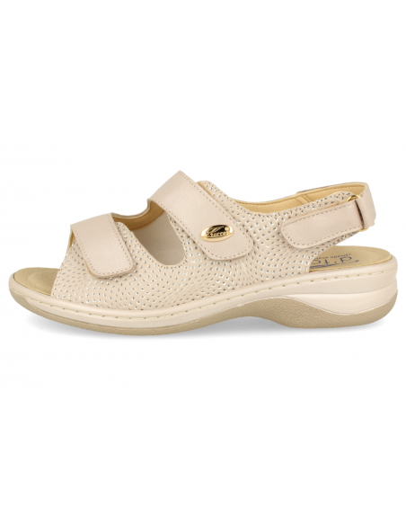 Sandalias recomendada para pies con Hallux Valgus "Juanetes", JULIA E5 2021 BEIGE