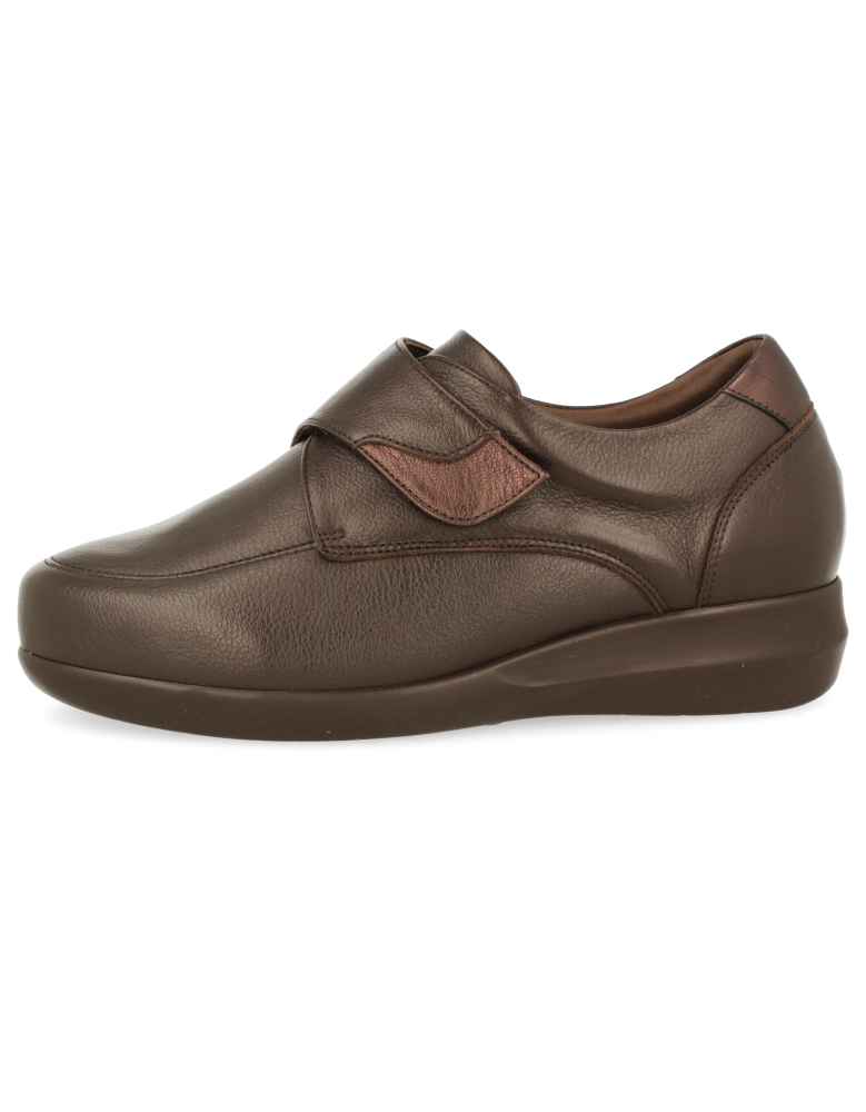 ZAPATO SEÑORA PIES ANCHOS, REGINA MARRÓN