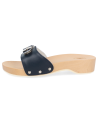 SANDALIA CÓMODA TACÓN MADERA, WOODEN MARINO