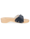 SANDALIA CÓMODA TACÓN MADERA, WOODEN MARINO