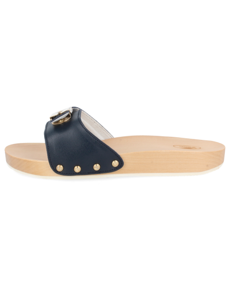 SANDALIA CÓMODA PLANA MADERA, WOODEN MARINO