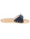 SANDALIA CÓMODA PLANA MADERA, WOODEN MARINO