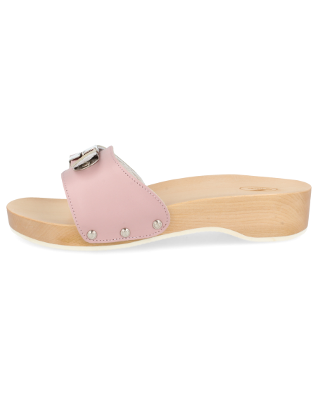 SANDALIA CÓMODA TACÓN MADERA, WOODEN ROSA