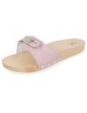SANDALIA CÓMODA PLANA MADERA, WOODEN ROSA