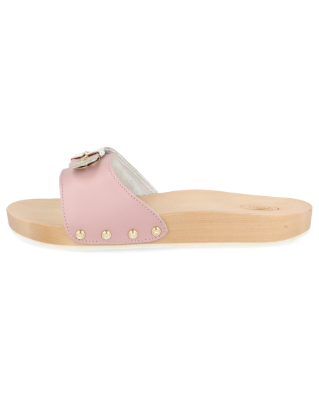 SANDALIA CÓMODA PLANA MADERA, WOODEN ROSA