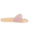 SANDALIA CÓMODA PLANA MADERA, WOODEN ROSA