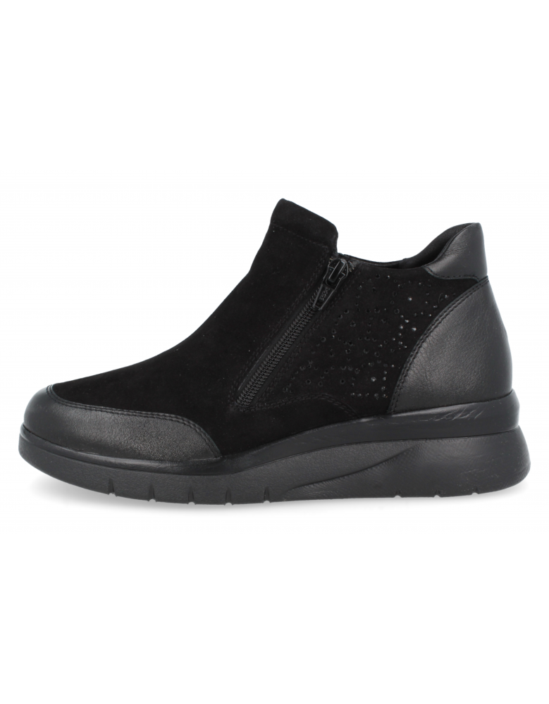 MANILA WOMEN BLACK 2023 LEATHER BOOTY, EXTRA-LARGE WIDTH
