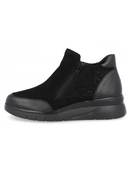 MANILA WOMEN BLACK 2023 LEATHER BOOTY, EXTRA-LARGE WIDTH